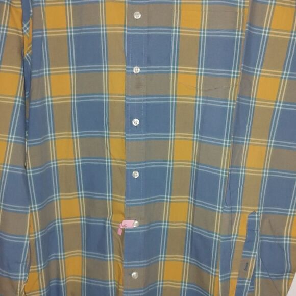 Gap Classic Fit Coupe Classique  blue yellow button down dress shirt  Sz XL - Picture 2 of 4